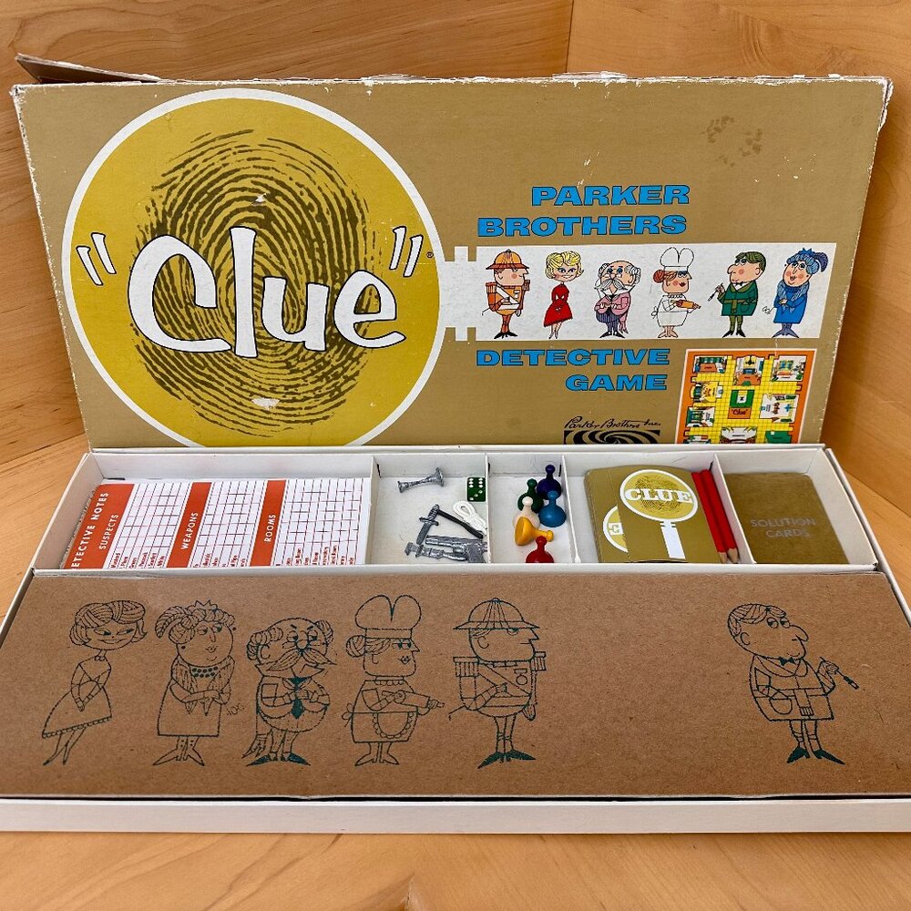 vintage "Clue" game with all of the original pieces - 1963 edition